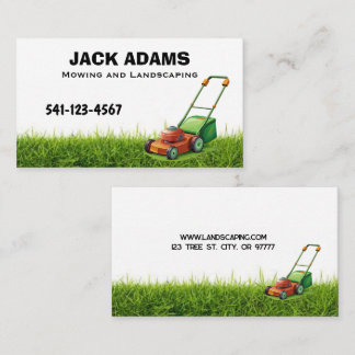 Carte De Visite Mowing and Landscaping Business Card