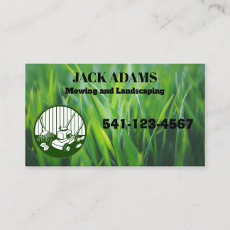 Carte De Visite Mowing and Landscaping Business Card