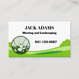 Carte De Visite Mowing and Landscaping Business Card