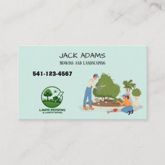 Carte De Visite Mowing and Landscaping Business Card