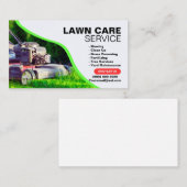 Carte De Visite Mowing Clean Up  Grass Removing Lawn care services (Devant / Derrière)