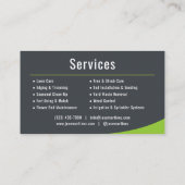 Carte De Visite Mowing Lawn Care Landscaping Service (Dos)