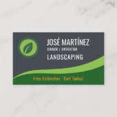 Carte De Visite Mowing Lawn Care Landscaping Service (Devant)