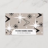 Carte De Visite Moyen Siècle moderne Boomerangs Taupe (Devant)