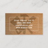Carte De Visite Moyens de charpentier fausse texture bois  (Dos)