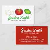 Carte De Visite Mozzarella Tomato Basil Italien Cuisine alimentair (Devant / Derrière)