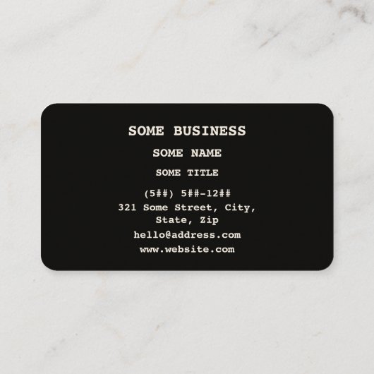 Carte De Visite MSG Monosodium Glutamate Molecule Formule chimique (Dos)