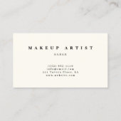 Carte De Visite MUA Makeup Artist Pastel Illustration (Dos)