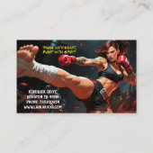 Carte De Visite Muay Thai Kickboxing Martial Arts Instructor (Dos)