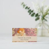 Carte De Visite Mucha Art nouveau femme beauté (Debout devant)