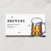 Carte De Visite Mug de bière à main - Brasserie (Devant)