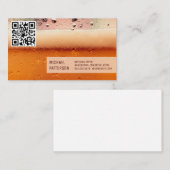 Carte De Visite Mug de bière congelée | Restaurateur | Code QR (Devant / Derrière)