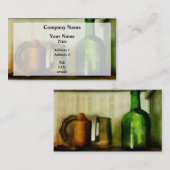 Carte De Visite Mug D'Eau Et Bouteille Verte (Devant / Derrière)