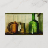 Carte De Visite Mug D'Eau Et Bouteille Verte (Dos)