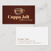 Carte De Visite Mug en céramique de café (Devant / Derrière)