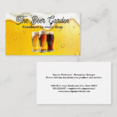 Carte De Visite Mugs de bière à la mousse | Brûler (Devant / Derrière)