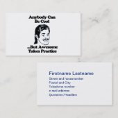 Carte De Visite Mullet, n'importe qui peut être cool mais génial.. (Devant / Derrière)