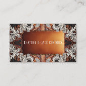 Carte De Visite Multi-couleur cuir et dentelle aspect rustique per (Devant)