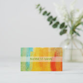 Carte De Visite Multi-couleurs peignant l'art abstrait (Debout devant)