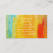 Carte De Visite Multi-couleurs peignant l'art abstrait (Dos)
