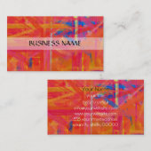 Carte De Visite Multi-couleurs peignant l'art abstrait 4 (Devant / Derrière)