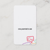 Carte De Visite Multi Langue | Communications (Dos)
