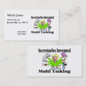 Carte De Visite Multi Tasking de secrétaires Invented (Devant / Derrière)