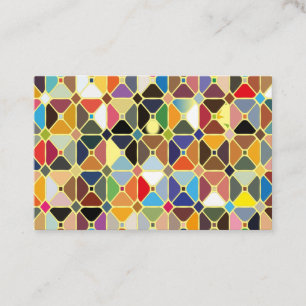 Carte De Visite Multicolore geometric patterns with octagon shapes