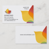 Carte de visite multicolore vibrant (Devant / Derrière)