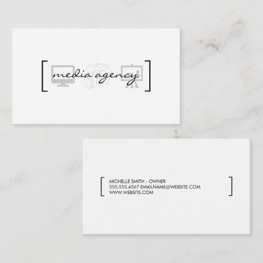 Carte De Visite Multimédia (Devant / Derrière)