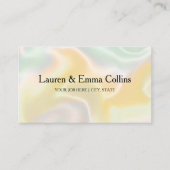 Carte De Visite Multipl Name Iridescent Holographic Dual QR Code (Devant)