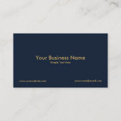 Carte De Visite Multiple Location Business Card | Navy Blue & Gold (Devant)