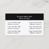 Carte De Visite Multiple Location Business Cards Design Layout (Devant)
