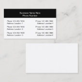 Carte De Visite Multiple Location Business Cards Design Layout (Devant / Derrière)