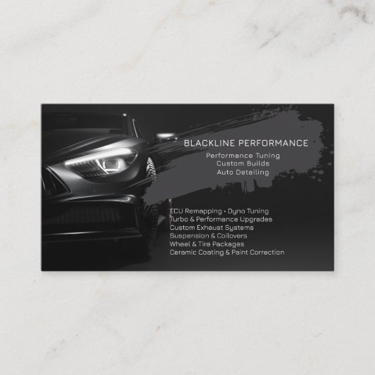 Carte De Visite Multiple photos Auto Detailing Tuning Professional (Devant)