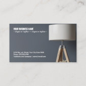 Carte De Visite Mur bleu foncé intérieur avec canapé jaune (Dos)