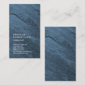 Carte De Visite Mur Bleu Vertical Design Unique (Devant / Derrière)