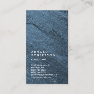 Carte De Visite Mur Bleu Vertical Design Unique