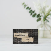 Carte De Visite Mur de brique de grunge professionnel (Debout devant)