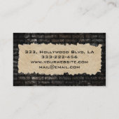 Carte De Visite Mur de brique de grunge professionnel (Dos)