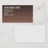 CARTE DE VISITE MUR DE BRIQUES #1 (Devant / Derrière)