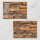 Carte De Visite Mur de briques antique (Devant / Derrière)