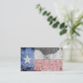 Carte De Visite mur de briques de drapeau du Texas (Debout devant)
