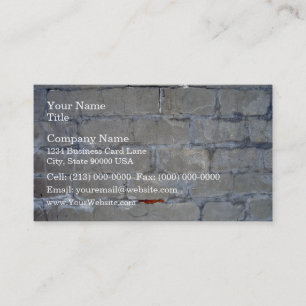 Carte De Visite Mur de briques gris endommagé