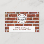 Carte De Visite Mur de briques, Logo de construction ferme, Constr (Devant)