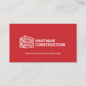 Carte De Visite Mur de construction de briques ROUGES Entrepreneur (Devant)