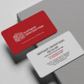 Carte De Visite Mur de construction de briques ROUGES Entrepreneur