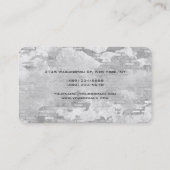 Carte De Visite Mur de pierre arrondi du coin unique (Dos)