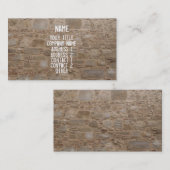 Carte De Visite Mur de pierre et de roche (Devant / Derrière)