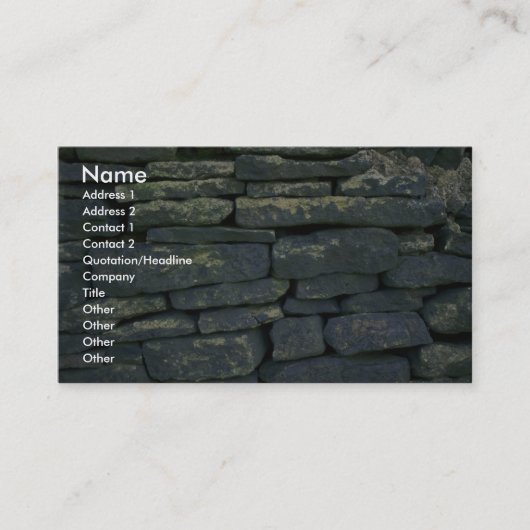 Carte De Visite Mur de pierres sèches (Devant)